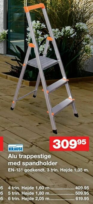 Alu trappestige med spandholder