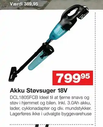 Bauhaus Akku Støvsuger 18V tilbud