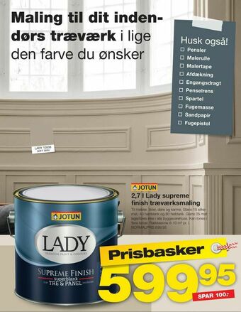 Bauhaus 2,7 l Lady supreme finish træværksmaling tilbud