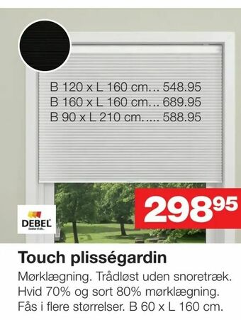 Touch plisségardin