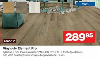 Bauhaus Vinylgulv Element Pro tilbud