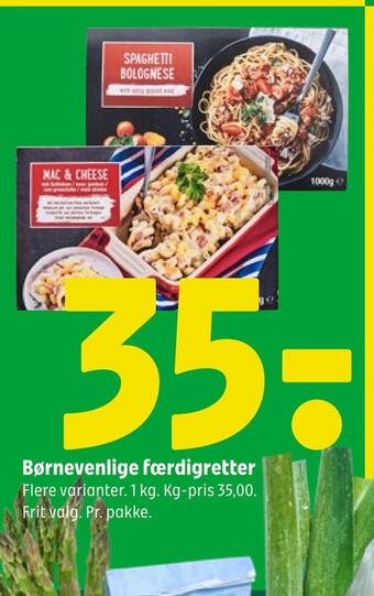 Coop 365 Børnevenlige færdigretter tilbud