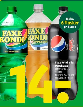 Coop 365 Kondi eller pepsi max tilbud