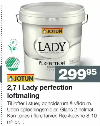 Bauhaus 2,7 l Lady perfection loftmaling tilbud
