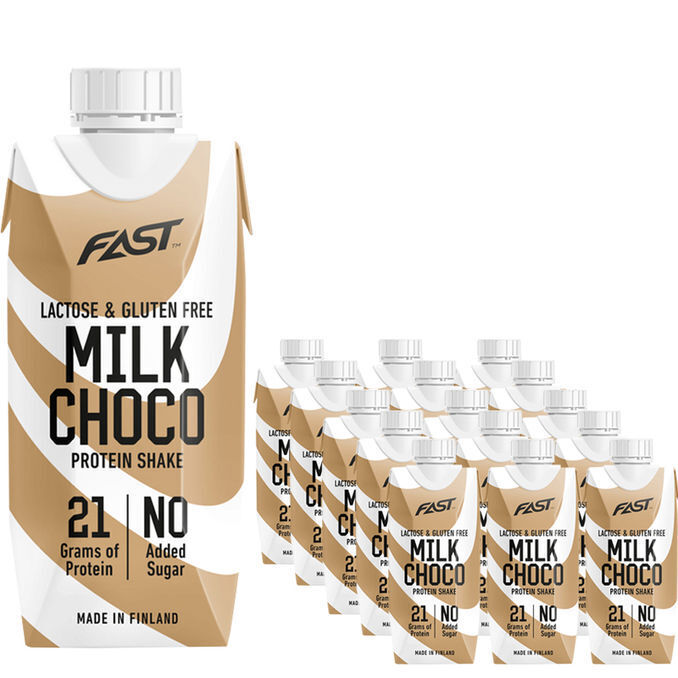 Fast protein shake chokolade 15pak træning & vægt > protein