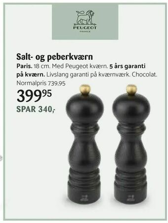 Kop & Kande Salt- og peberkværn tilbud