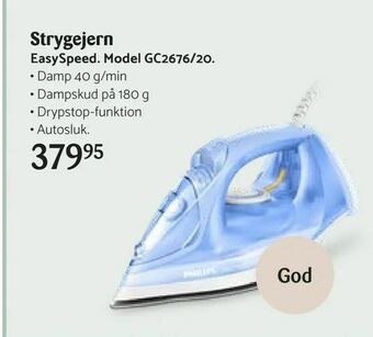 Kop & Kande Strygejern EasySpeed Model GC2676/20 tilbud
