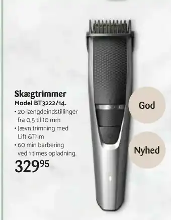 Kop & Kande Skægtrimmer Model BT3222/14 tilbud
