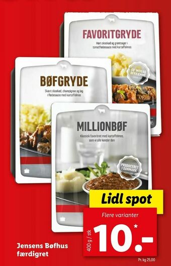 Let-Køb Jensens Bøfhus færdigret tilbud