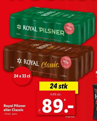 Let-Køb Royal Pilsner eller Classic tilbud