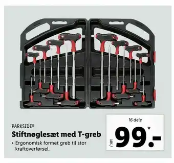 Stiftnøglesæt med T-greb