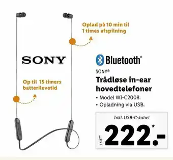 Let-Køb Trådløse in-ear hovedtelefoner tilbud
