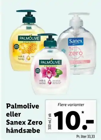 Palmolive eller Sanex Zero håndsæbe