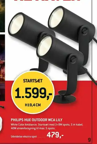 XL-BYG Philips hue outdoor wca lily tilbud