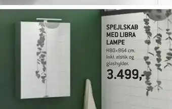 XL-BYG Spejlskab med libra lampe tilbud