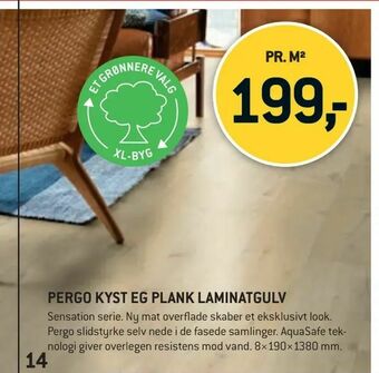 XL-BYG Pergo kyst eg plank laminatgulv tilbud