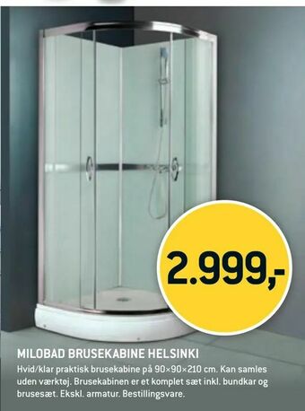 Milobad brusekabine helsinki
