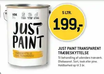 XL-BYG Just paint transparent træbeskyttelse tilbud