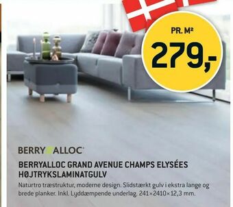 XL-BYG Berryalloc grand avenue champs elysées højtrykslaminatgulv tilbud