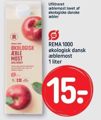 REMA 1000 REMA 1000 økologisk dansk æblemost 1 liter tilbud