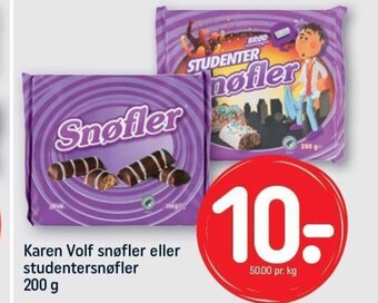 REMA 1000 Karen Volf snøfler eller studentersnøfler 200 g tilbud