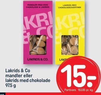 Lakrids & Co mandler eller lakrids med chokolade 97.5 g