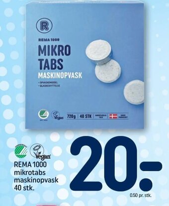 REMA 1000 mikrotabs maskinopvask 40 stk.