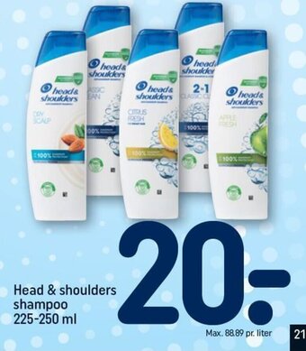REMA 1000 Head & shoulders shampoo 225-250 ml tilbud