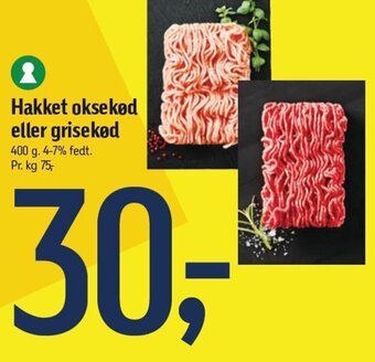 Føtex Hakket oksekød eller grisekød tilbud