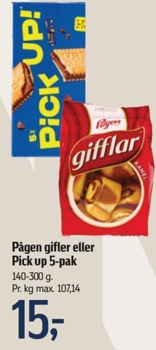 Føtex Pågen gifler eller Pick up 5-pak tilbud