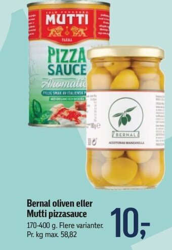Føtex Bernal oliven eller Mutti pizzasauce tilbud