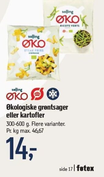 Økologiske grøntsager eller kartofler