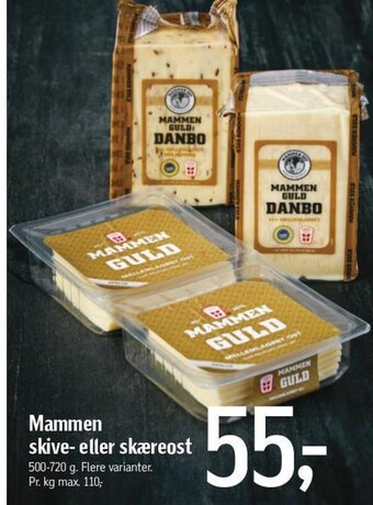 Føtex Mammen skive- eller skæreost tilbud