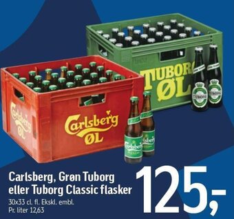 Føtex Carlsberg, Grøn Tuborg eller Tuborg Classic flasker tilbud