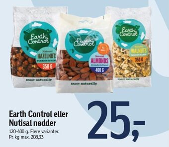Føtex Earth Control eller Nutisal nødder tilbud