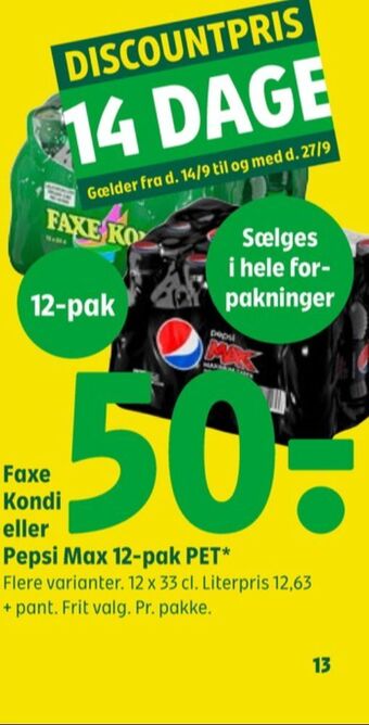 Coop 365 Faxe kondi sportssodavand tilbud