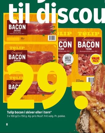 Coop 365 Tulip baconskiver tilbud