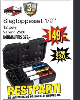 Harald Nyborg Mitsutomo slagtoppesæt tilbud