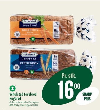 Min Købmand Schulstad Levebrød Rugbrød tilbud