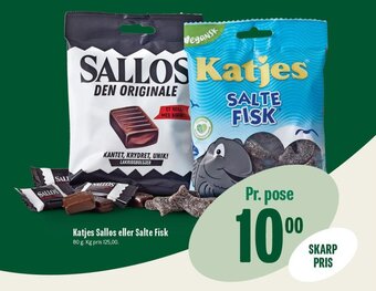 Min Købmand Katjes Sallos eller Salte Fisk tilbud