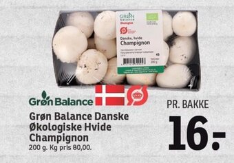 SPAR Grøn Balance Danske Økologiske Hvide Champignon tilbud