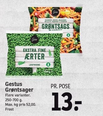SPAR Gestus Grøntsager tilbud