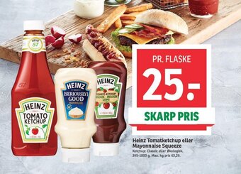 SPAR Heinz Tomatketchup eller Mayonnaise Squeeze tilbud