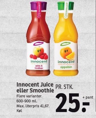 SPAR Innocent Juice eller Smoothie tilbud