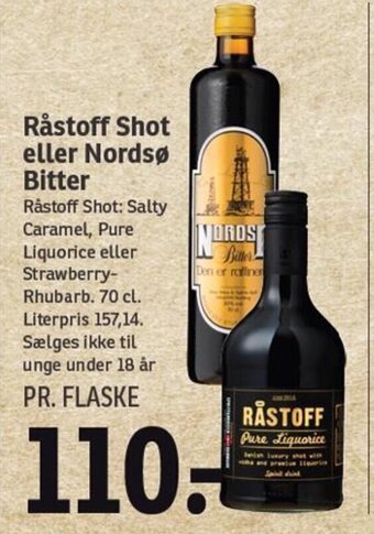 SPAR Råstoff Shot eller Nordsø Bitter tilbud