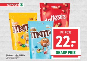 SPAR Maltesers eller M&M's tilbud