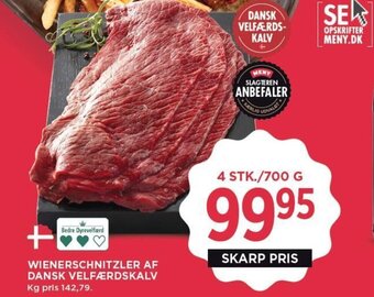 MENY WIENERSCHNITZLER AF DANSK VELFÆRDSKALV tilbud