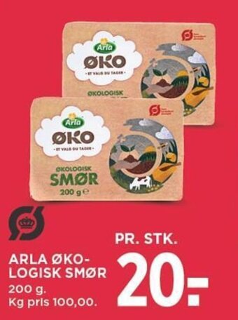 MENY ARLA ØKO-LOGISK SMØR 200 g. tilbud