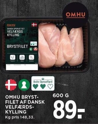 MENY OMHU BRYST-FILET AF DANSK VELFÆRDS-KYLLING tilbud