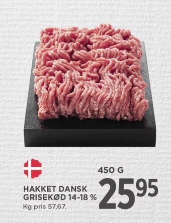 MENY HAKKET DANSK GRISEKØD 14-18 % tilbud
